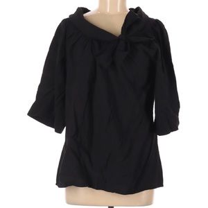 Vertigo Pairs Black 3/4 Sleeve Blouse Ruffle